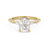 Elongated Cushion Pave Lab Grown Diamond Engagement Ring