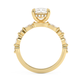 Elongated Cushion Pave Lab Grown Diamond Engagement Ring
