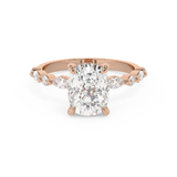 Elongated Cushion Pave Lab Grown Diamond Engagement Ring