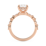 Elongated Cushion Pave Lab Grown Diamond Engagement Ring