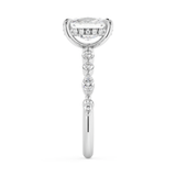 Elongated Cushion Pave Lab Grown Diamond Engagement Ring
