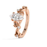 Marquise Nature Inspired Lab Grown Diamond Engagement Ring