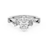 Marquise Nature Inspired Lab Grown Diamond Engagement Ring