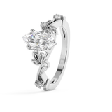 Marquise Nature Inspired Lab Grown Diamond Engagement Ring