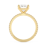 Round Pave Lab Grown Diamond Engagement Ring