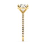 Round Pave Lab Grown Diamond Engagement Ring