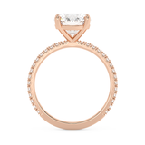 Round Pave Lab Grown Diamond Engagement Ring