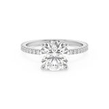 Round Pave Lab Grown Diamond Engagement Ring