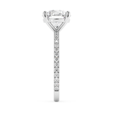 Round Pave Lab Grown Diamond Engagement Ring