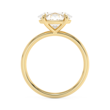 East West Oval Solitaire Lab Grown Diamond Engagement Ring