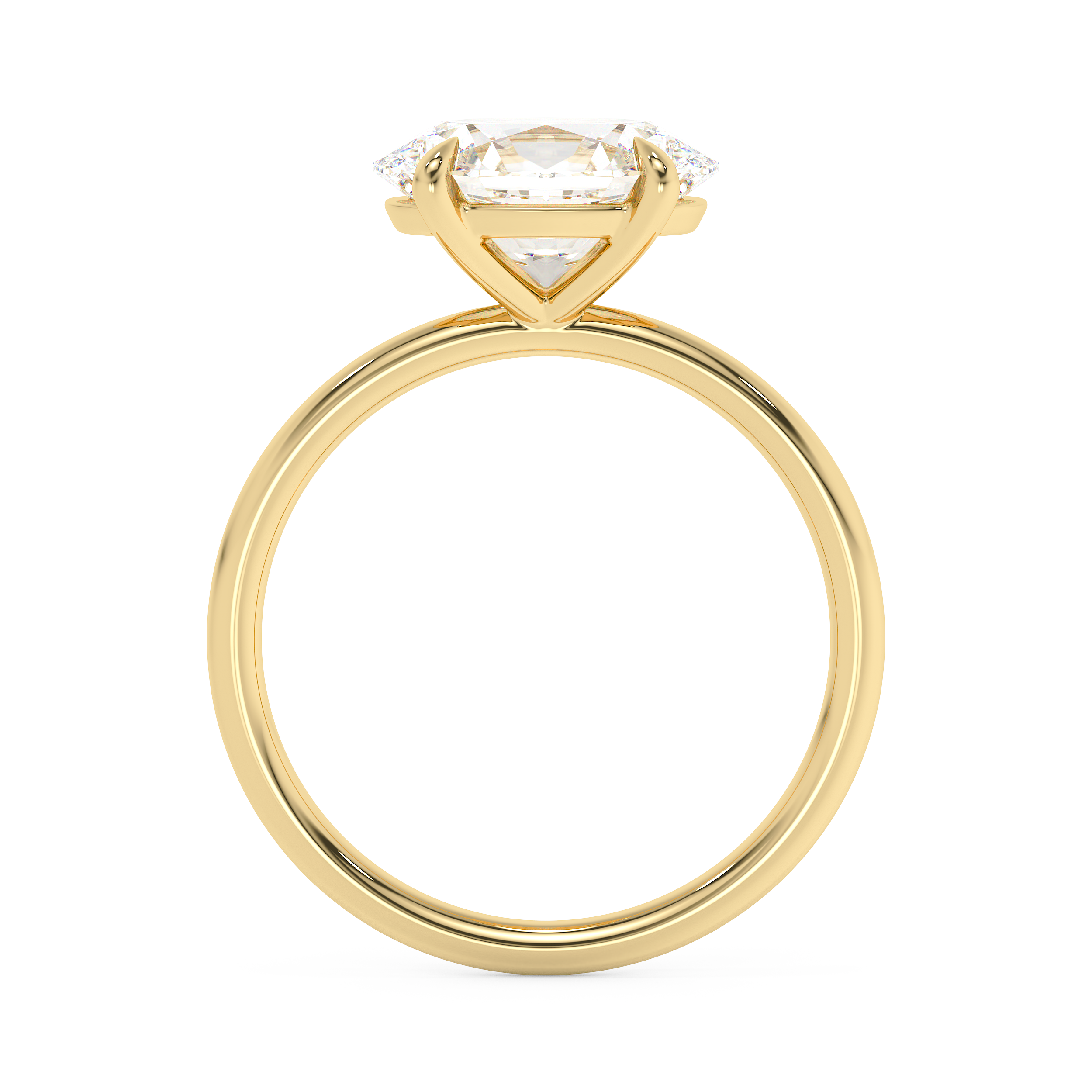 East West Oval Solitaire Lab Grown Diamond Engagement Ring