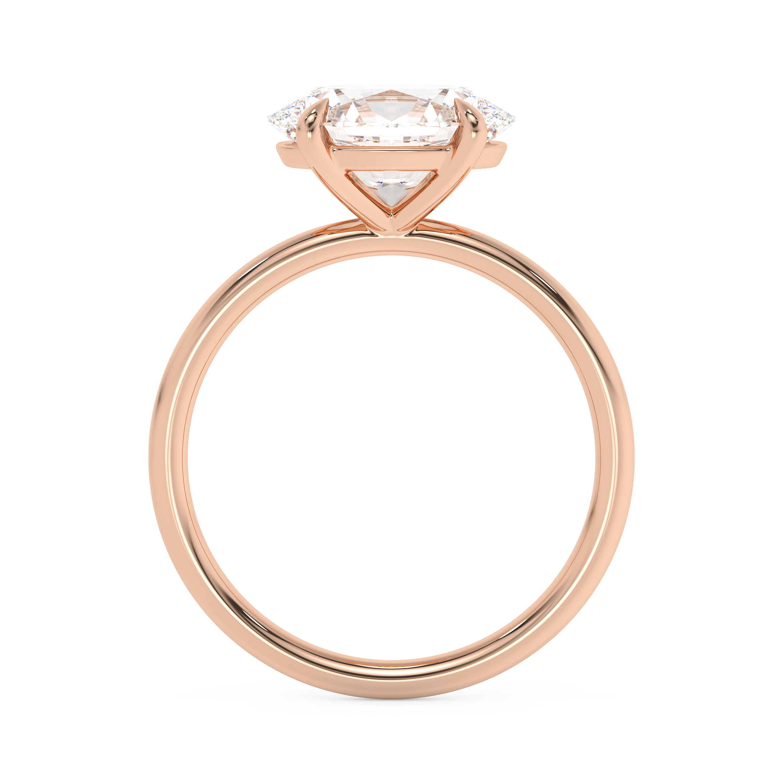 East West Oval Solitaire Lab Grown Diamond Engagement Ring