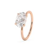 East West Oval Solitaire Lab Grown Diamond Engagement Ring