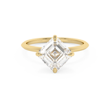 East West Asscher Solitaire Lab Grown Diamond Engagement Ring