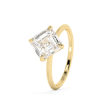 East West Asscher Solitaire Lab Grown Diamond Engagement Ring