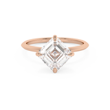 East West Asscher Solitaire Lab Grown Diamond Engagement Ring