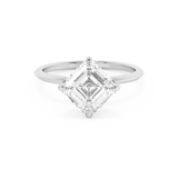 East West Asscher Solitaire Lab Grown Diamond Engagement Ring