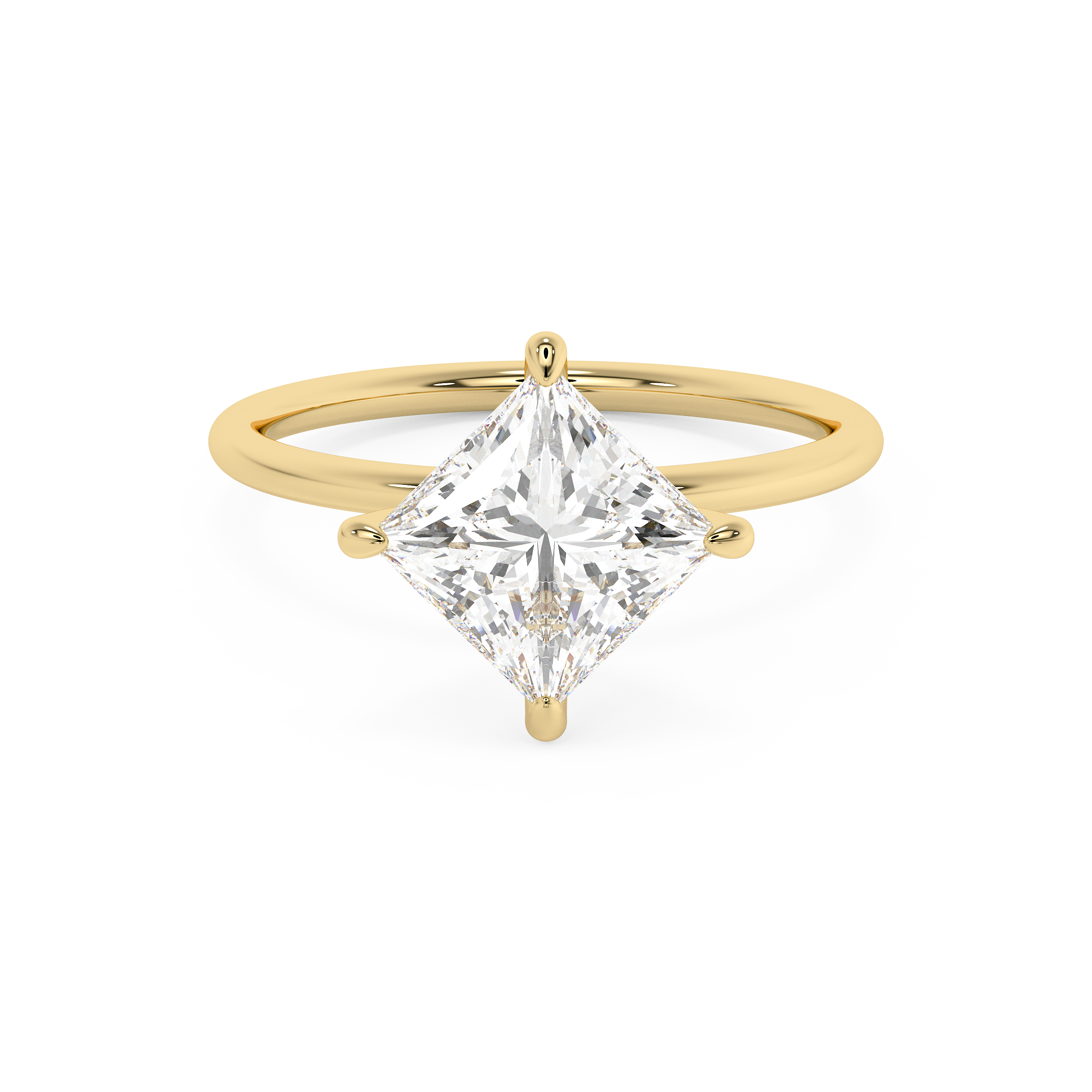 East West Princess Solitaire Lab Grown Diamond Engagement Ring