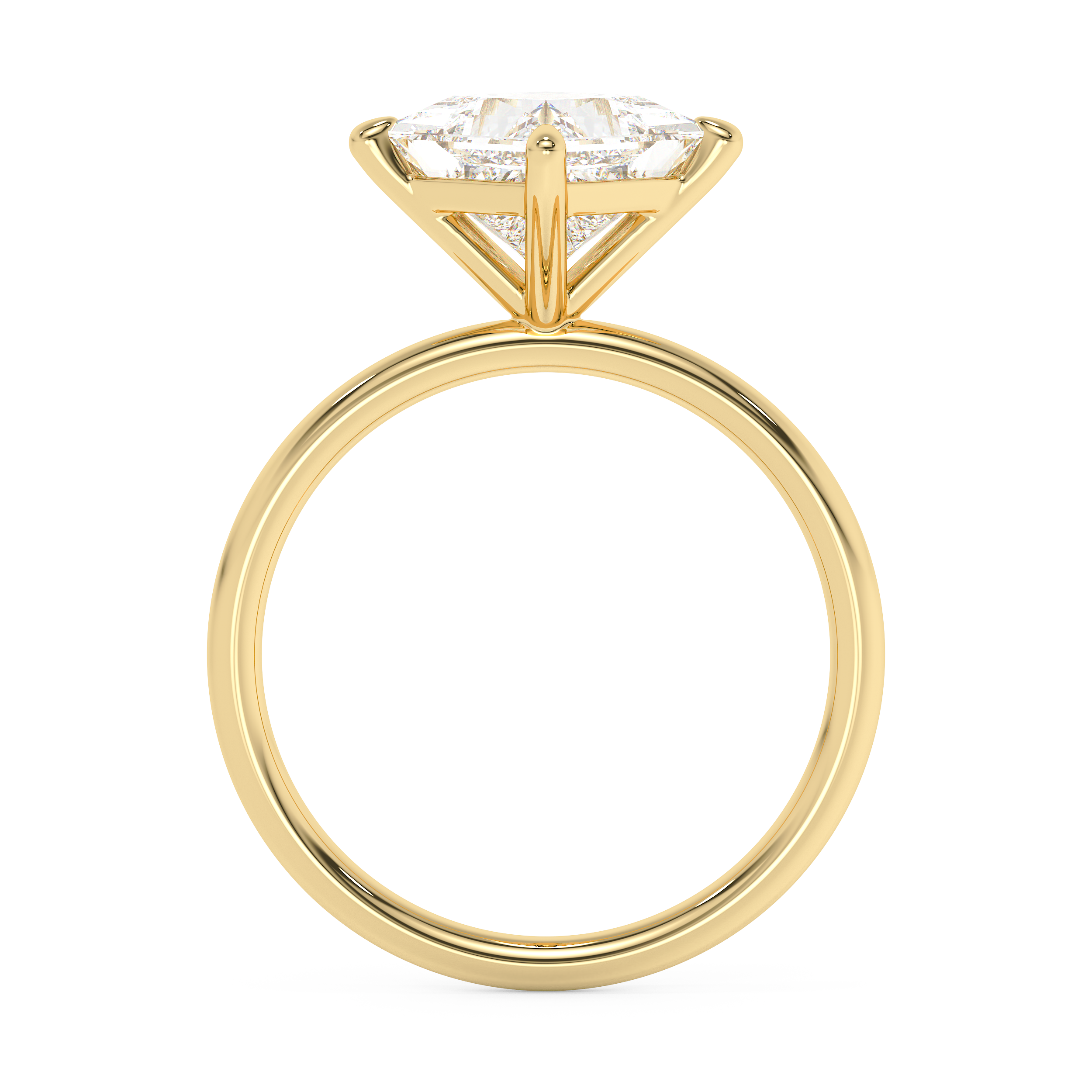 East West Princess Solitaire Lab Grown Diamond Engagement Ring