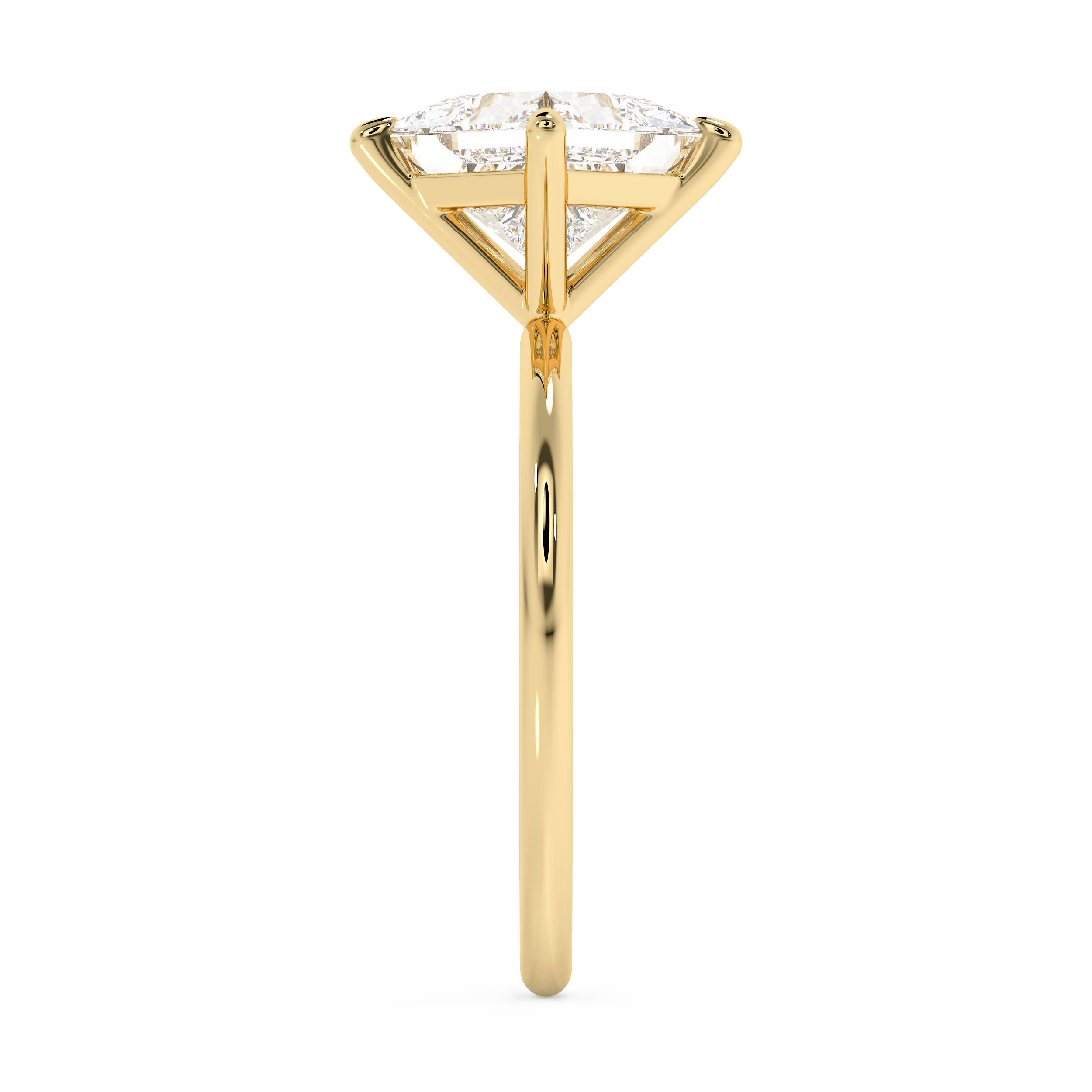 East West Princess Solitaire Lab Grown Diamond Engagement Ring