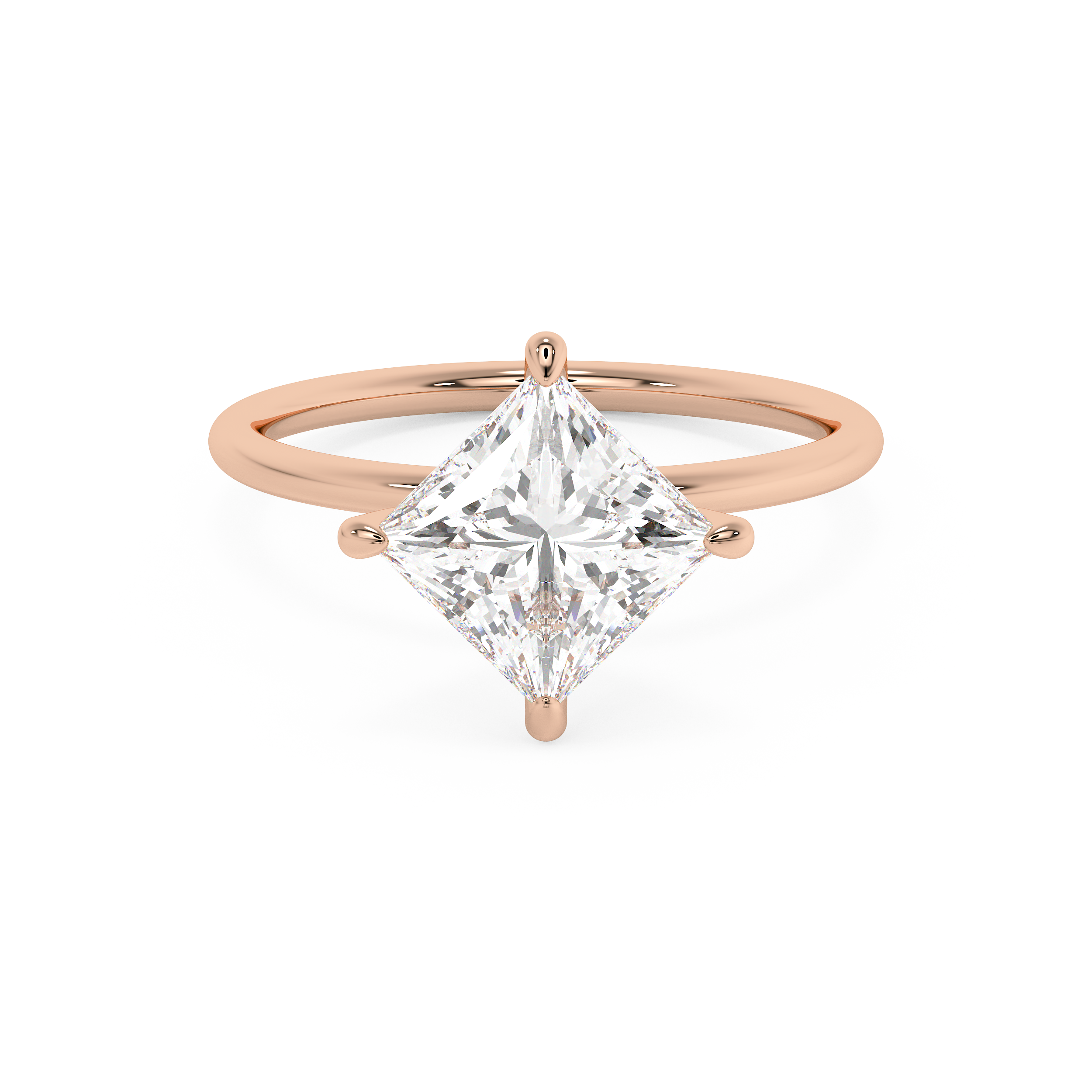 East West Princess Solitaire Lab Grown Diamond Engagement Ring