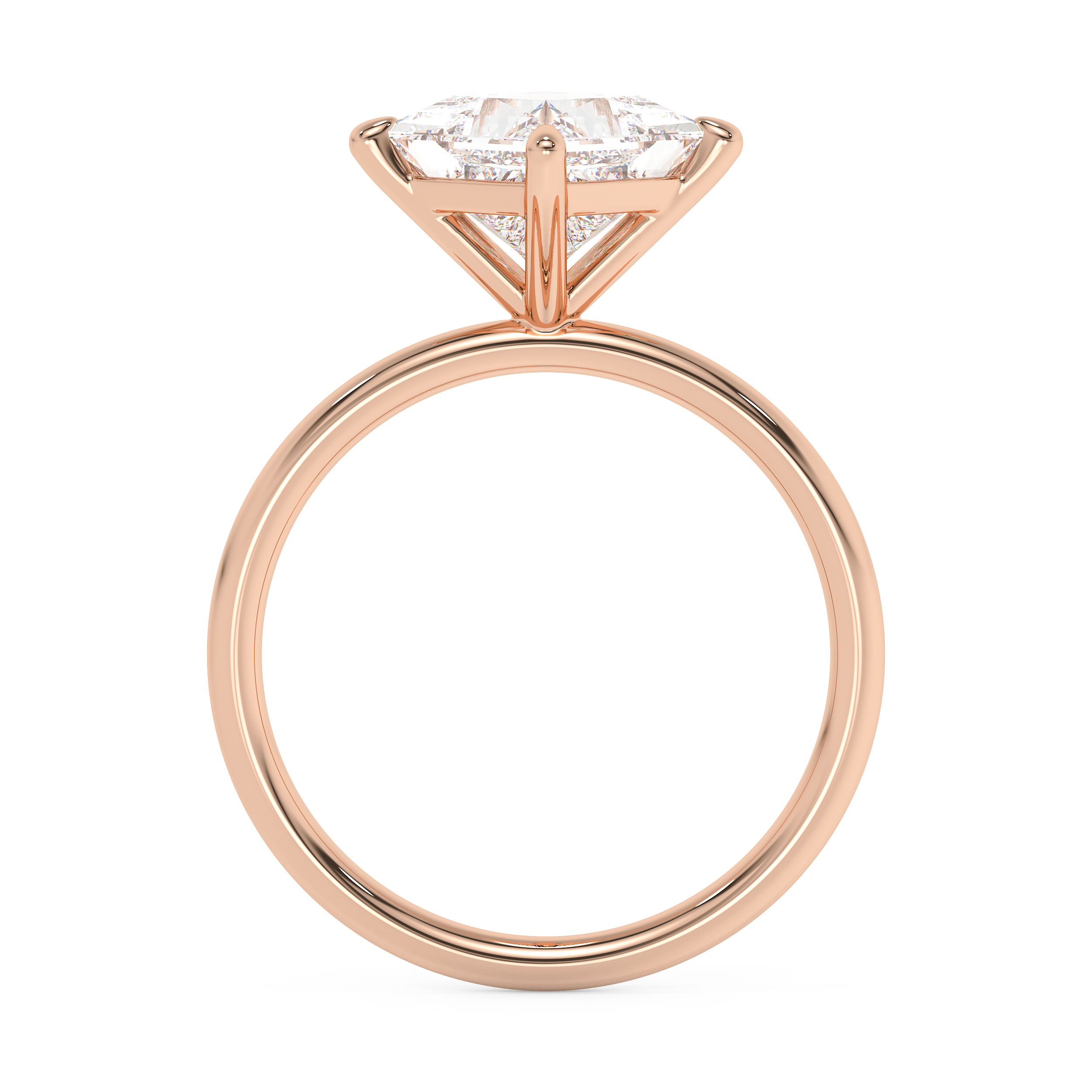 East West Princess Solitaire Lab Grown Diamond Engagement Ring