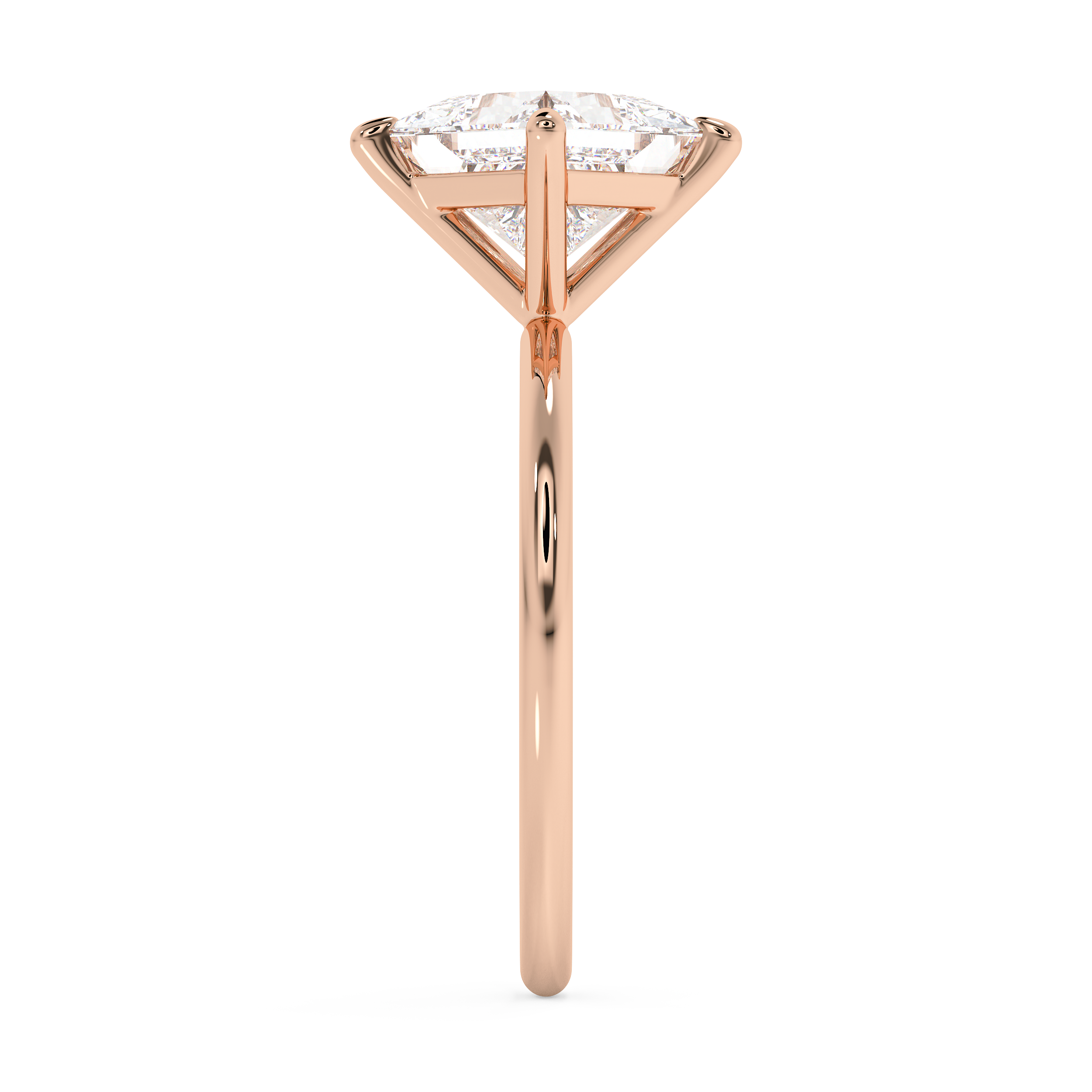 East West Princess Solitaire Lab Grown Diamond Engagement Ring