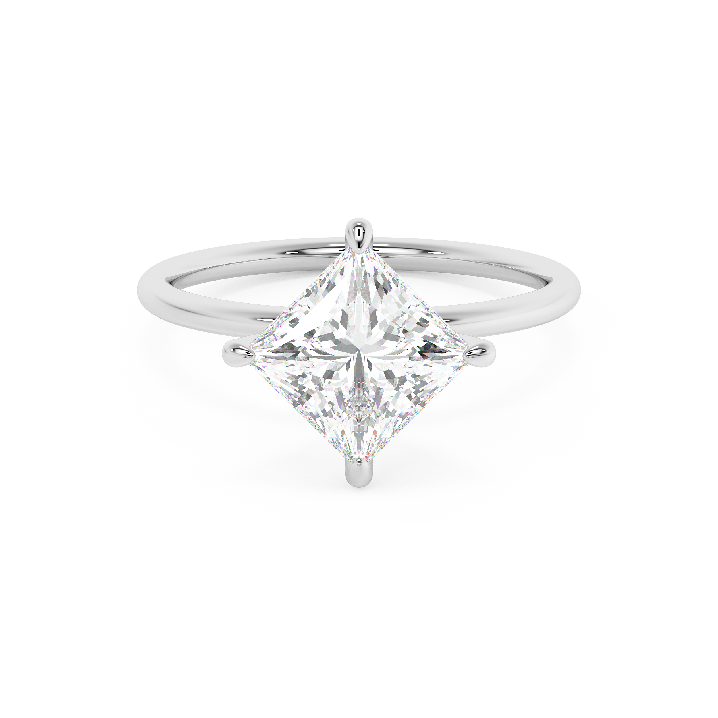 East West Princess Solitaire Lab Grown Diamond Engagement Ring