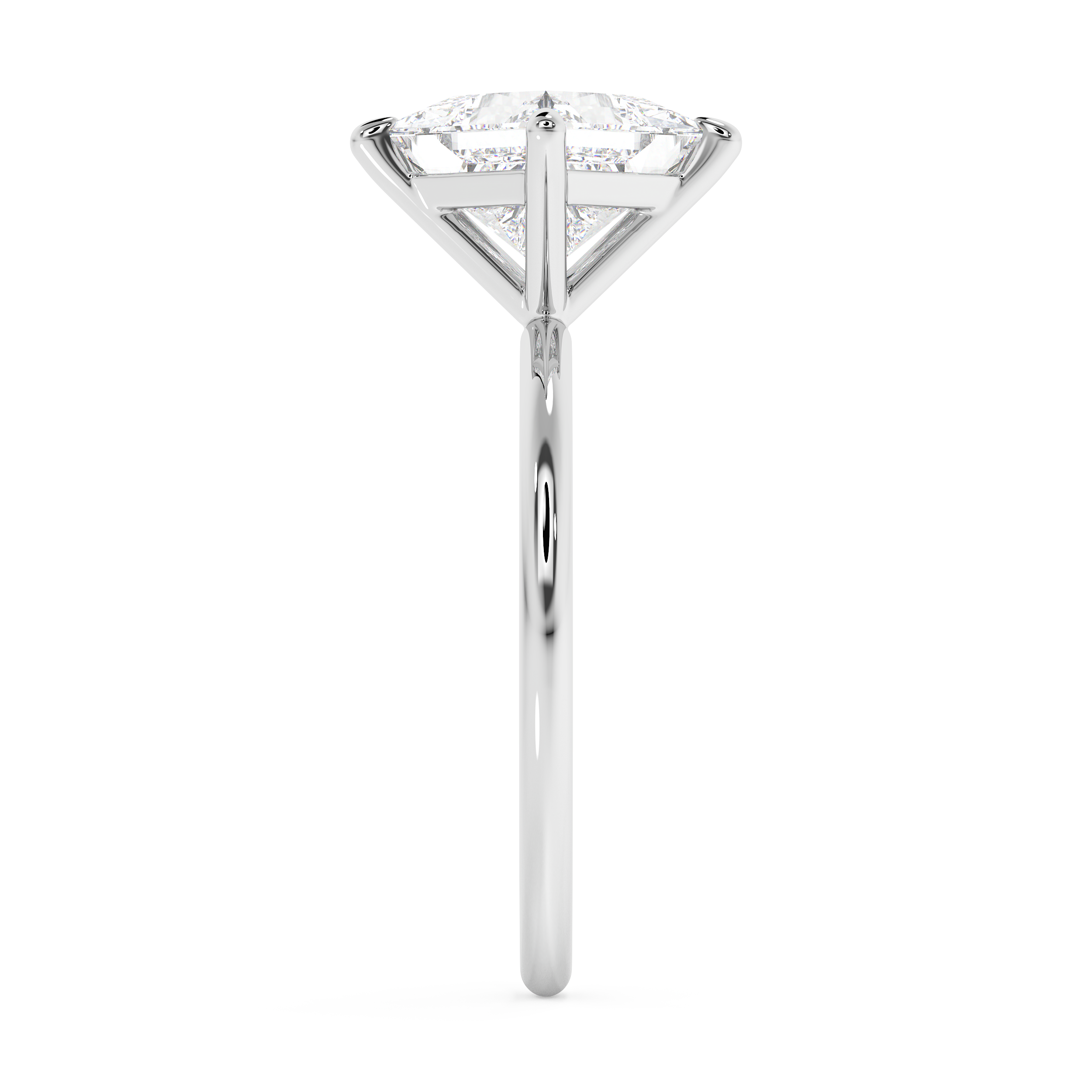 East West Princess Solitaire Lab Grown Diamond Engagement Ring