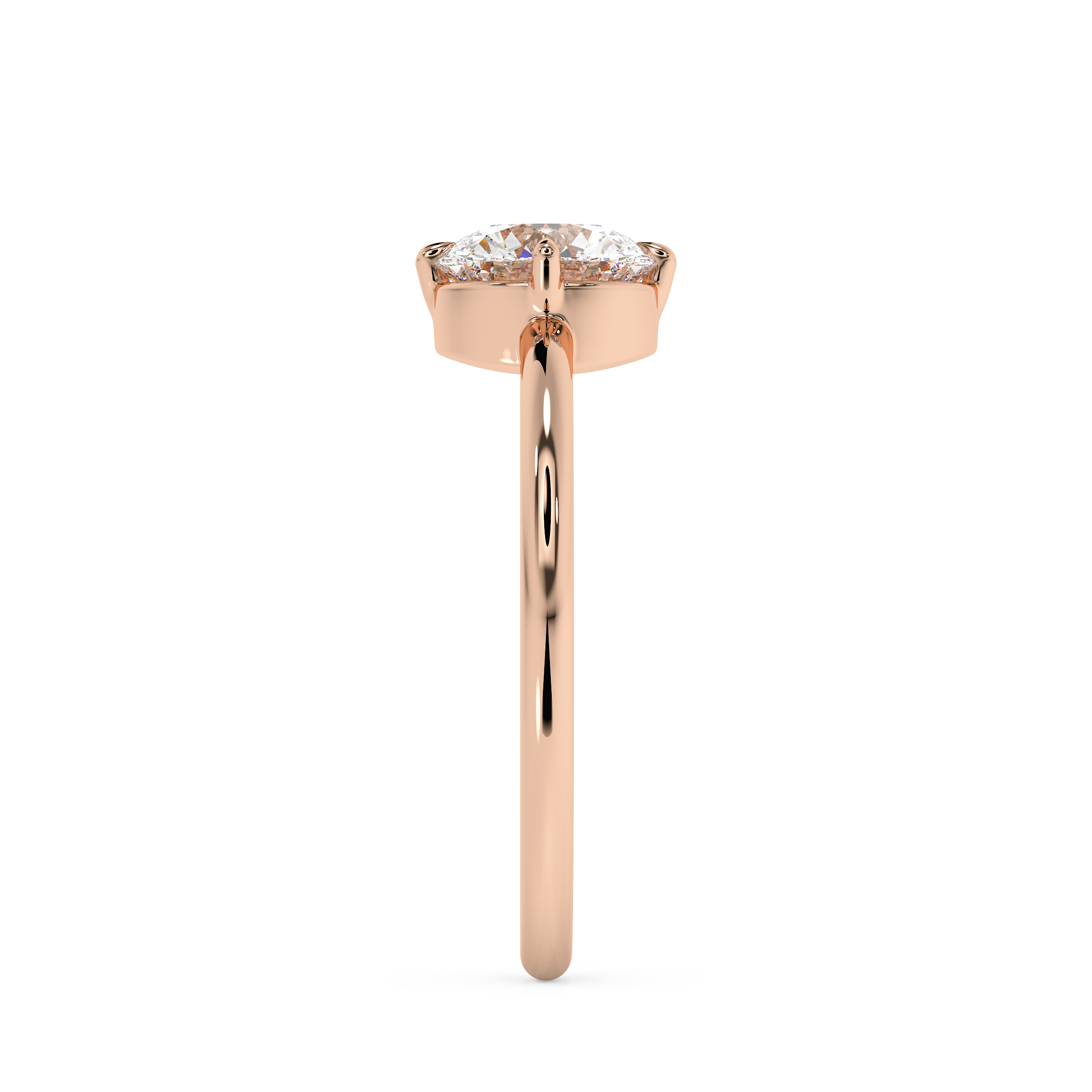 Round Solitaire Lab Grown Diamond Engagement Ring