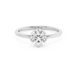 Round Solitaire Lab Grown Diamond Engagement Ring