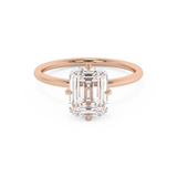 Emerald Solitaire Lab Grown Diamond Engagement Ring
