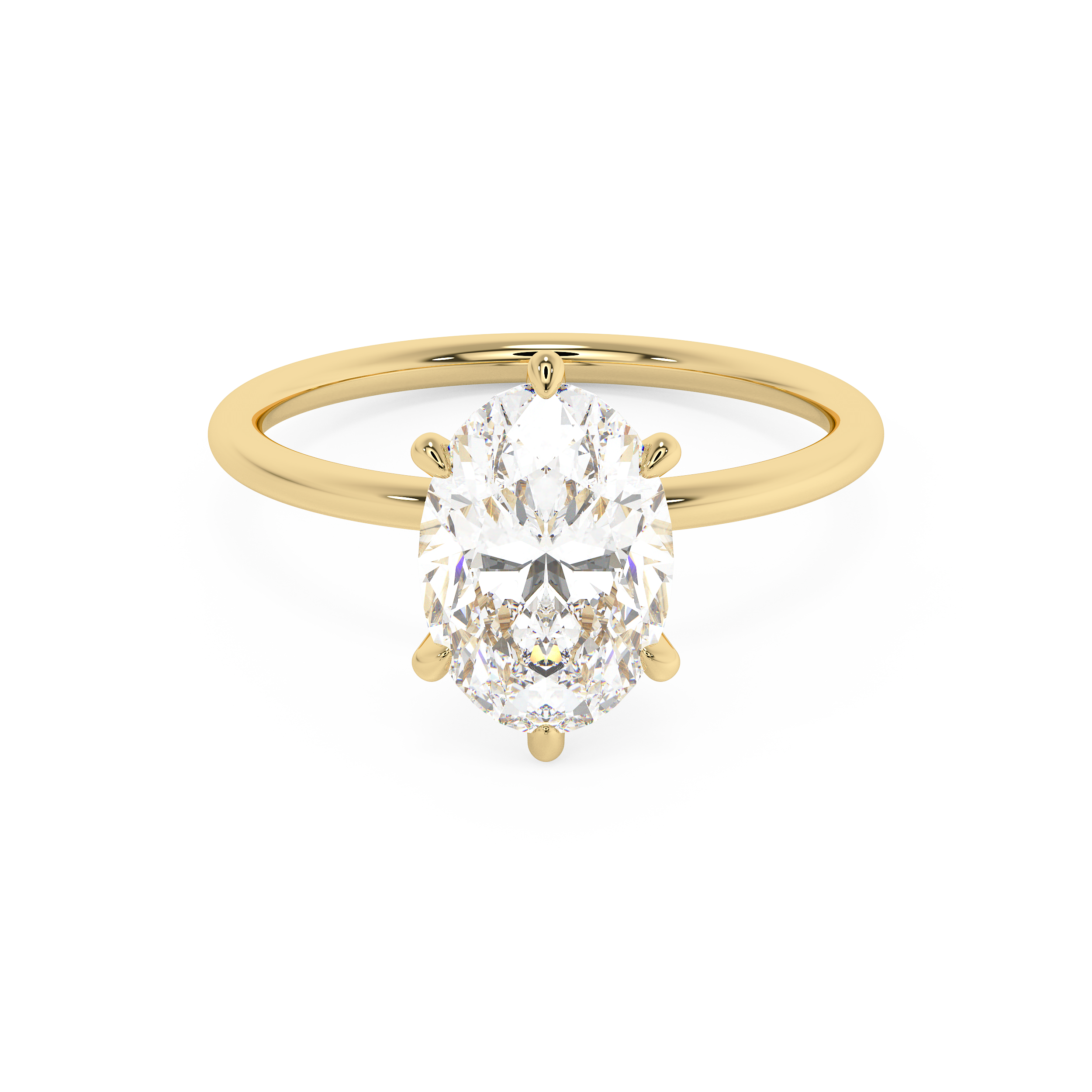 Oval Solitaire Lab Grown Diamond Engagement Ring