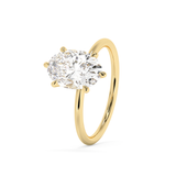 Oval Solitaire Lab Grown Diamond Engagement Ring