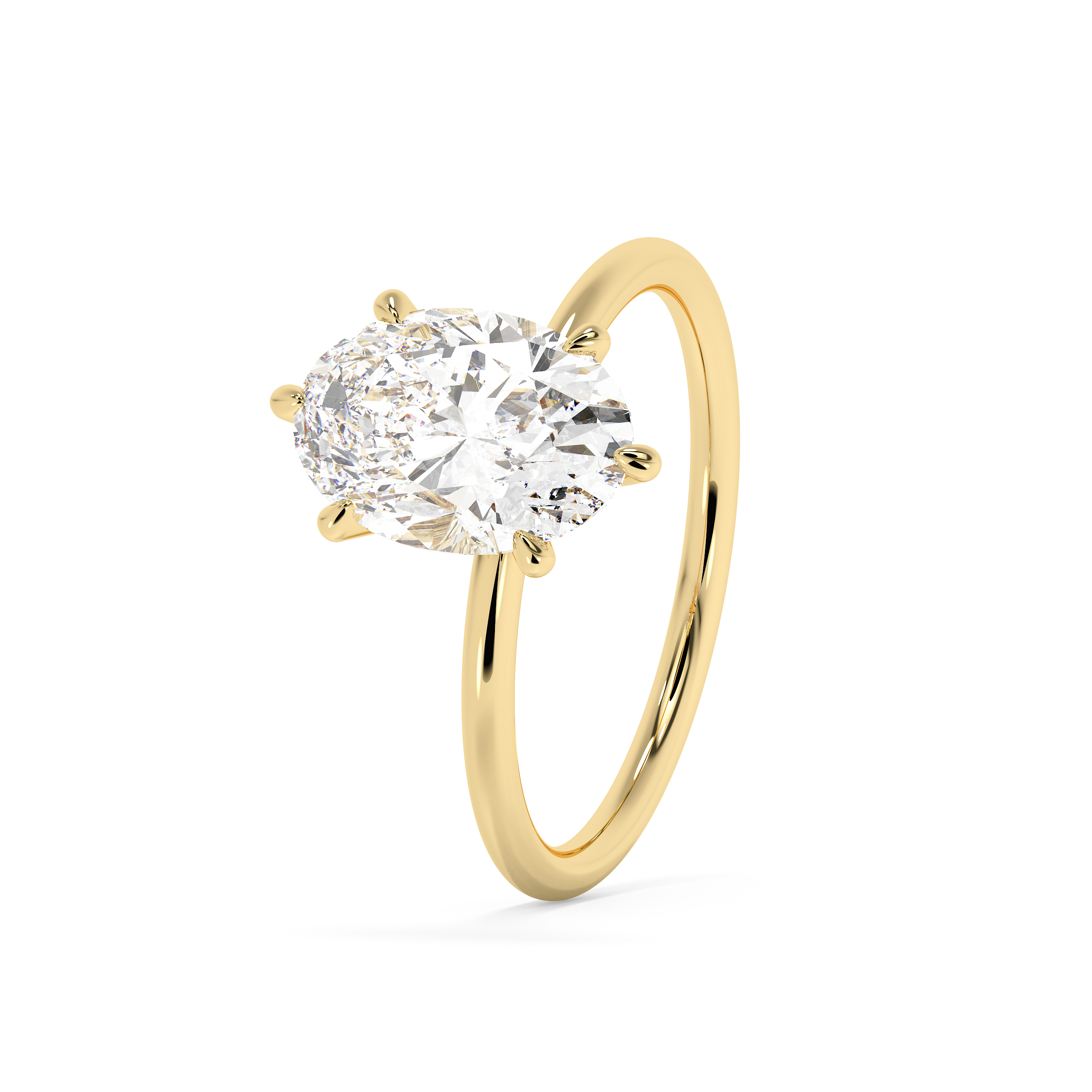 Oval Solitaire Lab Grown Diamond Engagement Ring