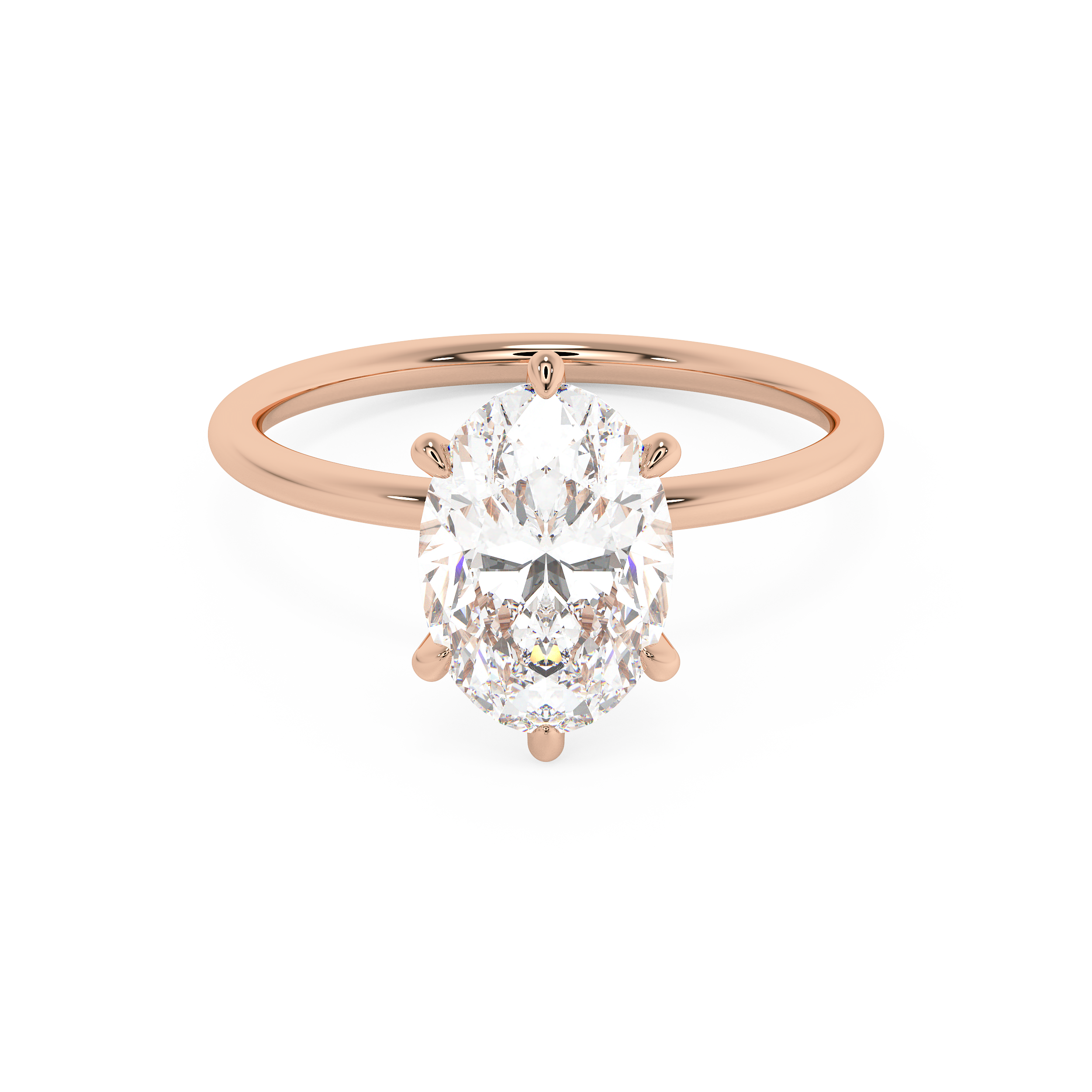 Oval Solitaire Lab Grown Diamond Engagement Ring