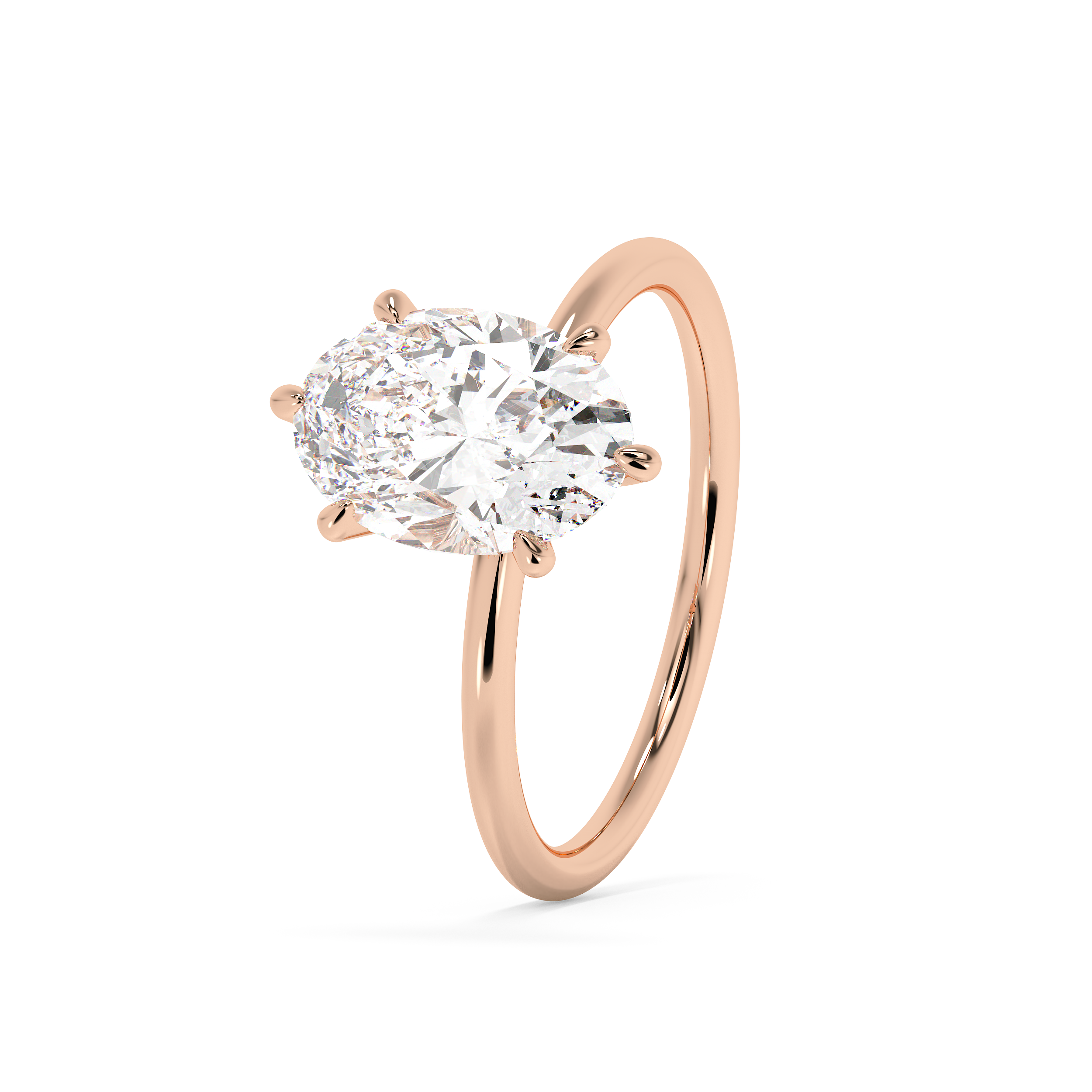 Oval Solitaire Lab Grown Diamond Engagement Ring