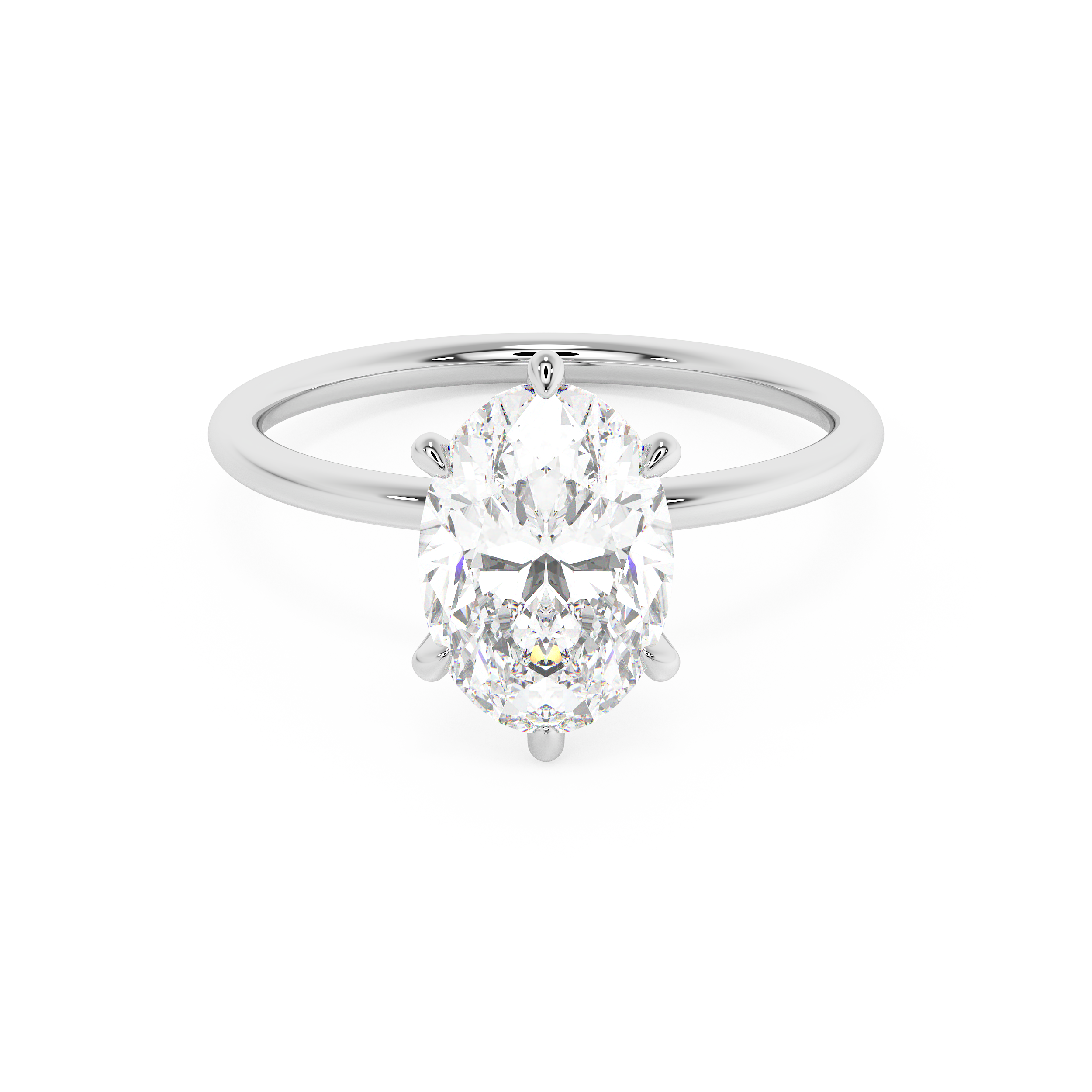 Oval Solitaire Lab Grown Diamond Engagement Ring