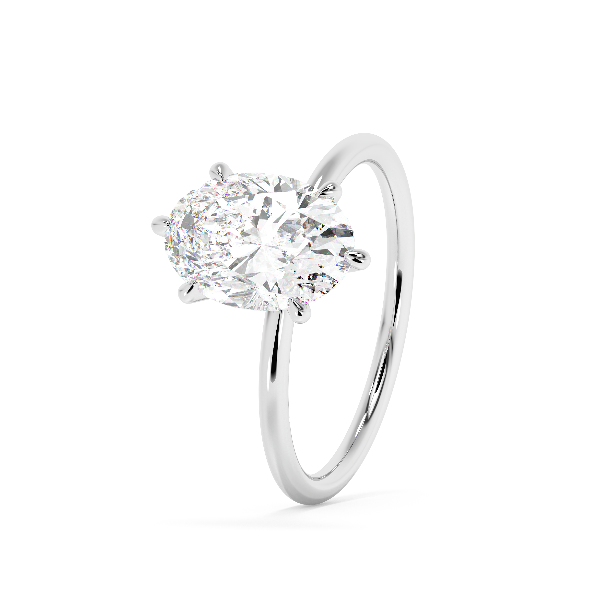 Oval Solitaire Lab Grown Diamond Engagement Ring