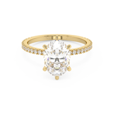 Oval Pave Lab Grown Diamond Engagement Ring
