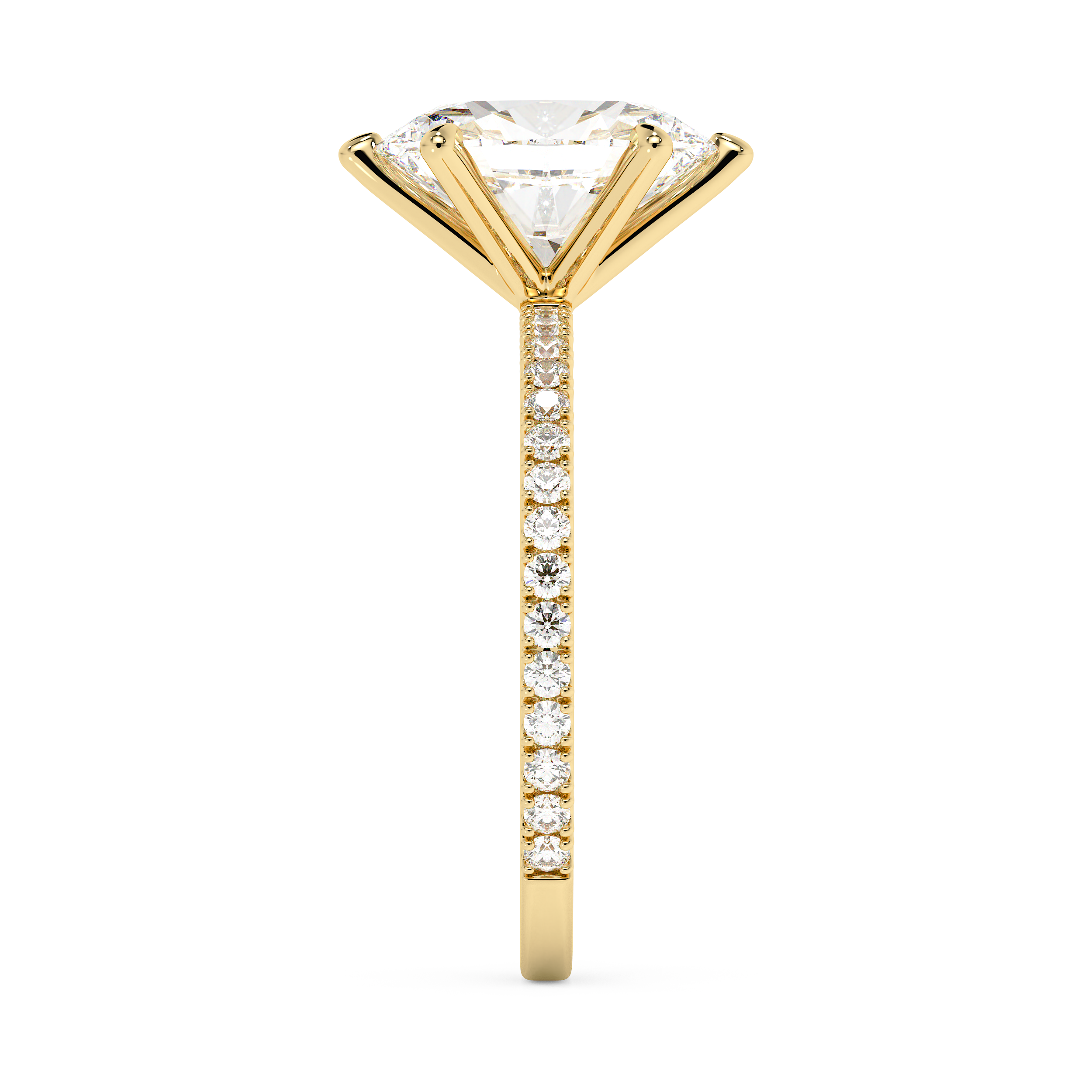 Oval Pave Lab Grown Diamond Engagement Ring