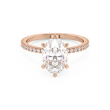 Oval Pave Lab Grown Diamond Engagement Ring