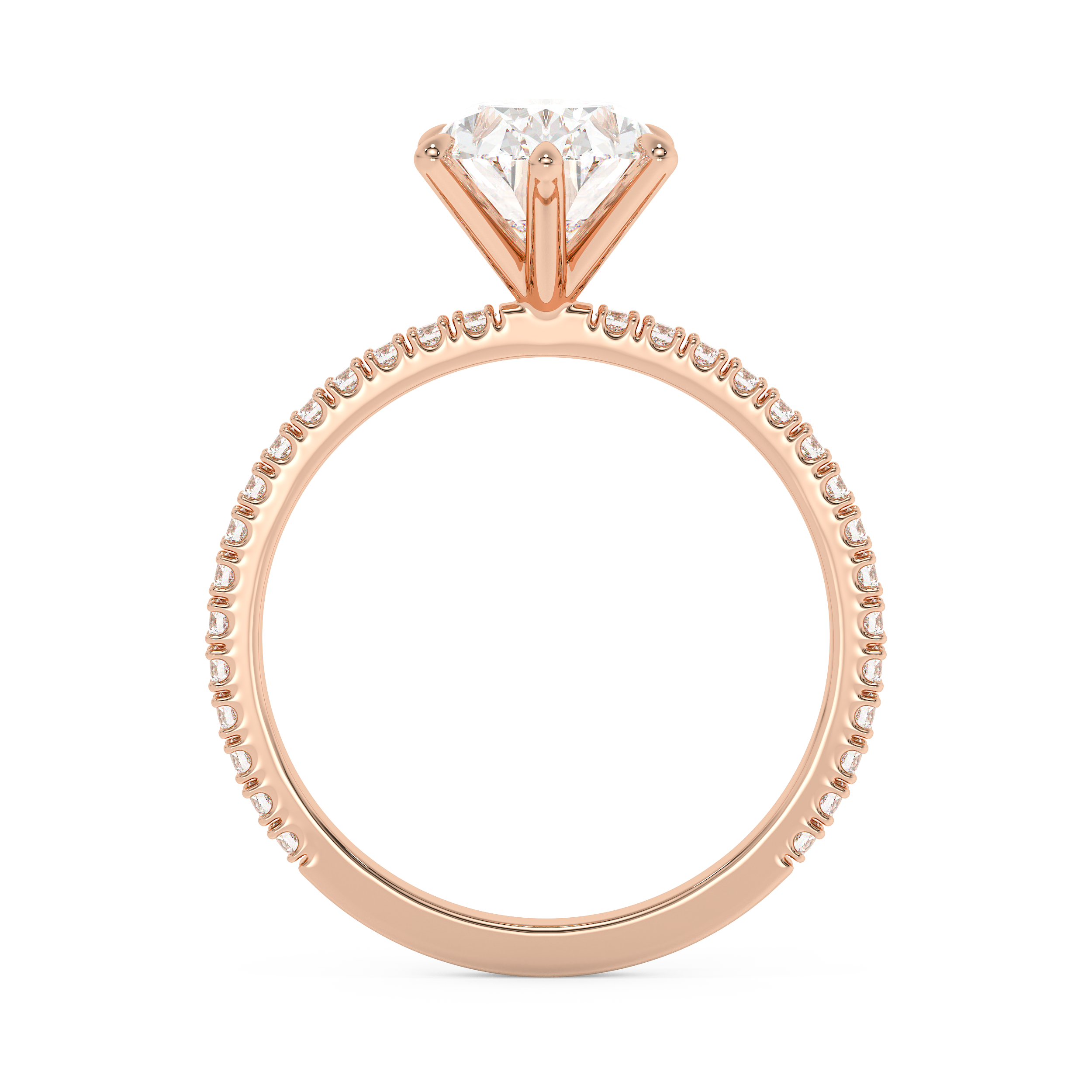 Oval Pave Lab Grown Diamond Engagement Ring