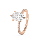 Oval Pave Lab Grown Diamond Engagement Ring