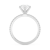 Oval Pave Lab Grown Diamond Engagement Ring