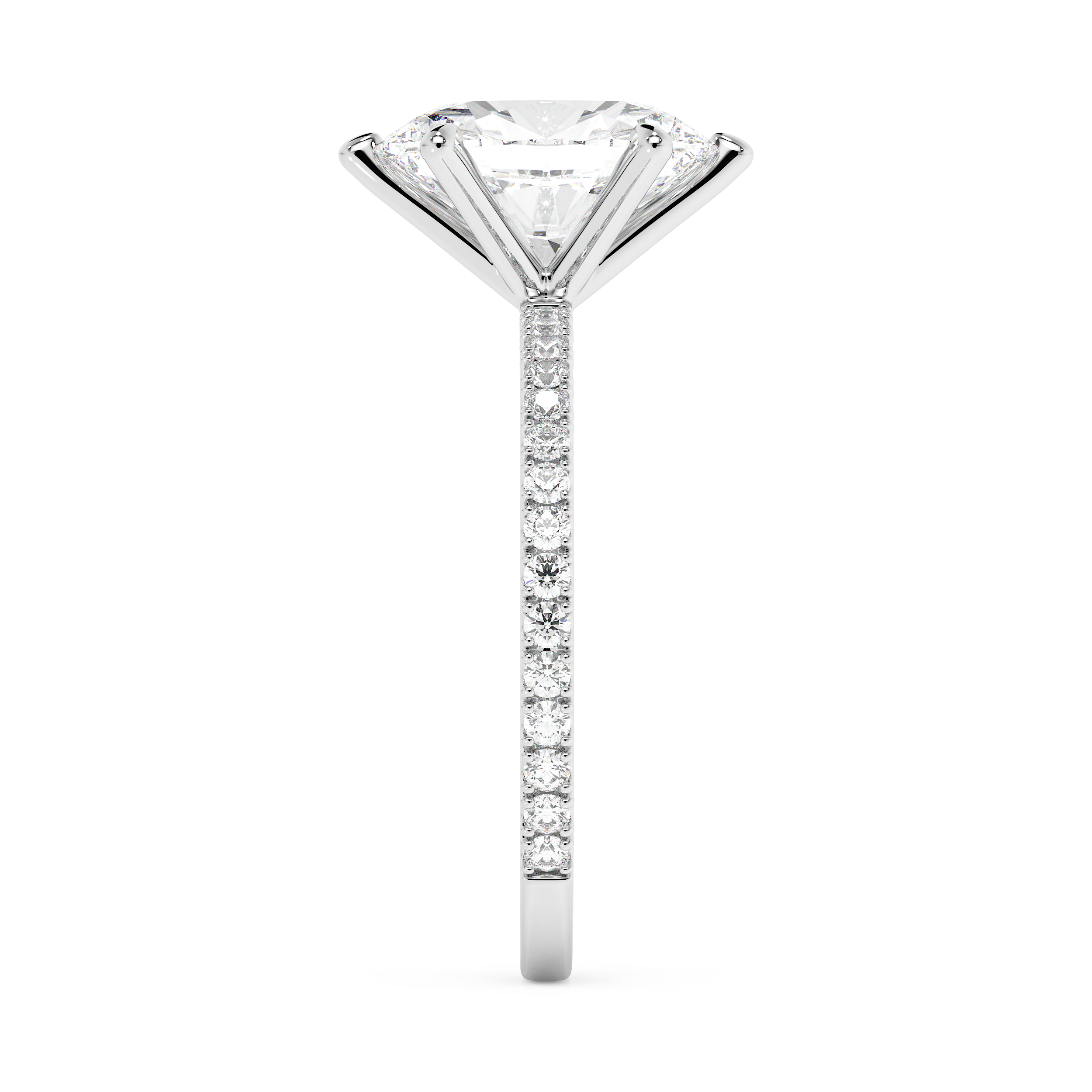 Oval Pave Lab Grown Diamond Engagement Ring
