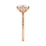 East West Oval Hidden Halo Lab Grown Diamond Engagement Ring