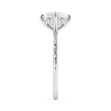 East West Oval Hidden Halo Lab Grown Diamond Engagement Ring
