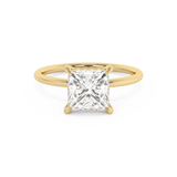 Princess Hidden Halo Lab Grown Diamond Engagement Ring