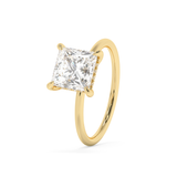 Princess Hidden Halo Lab Grown Diamond Engagement Ring